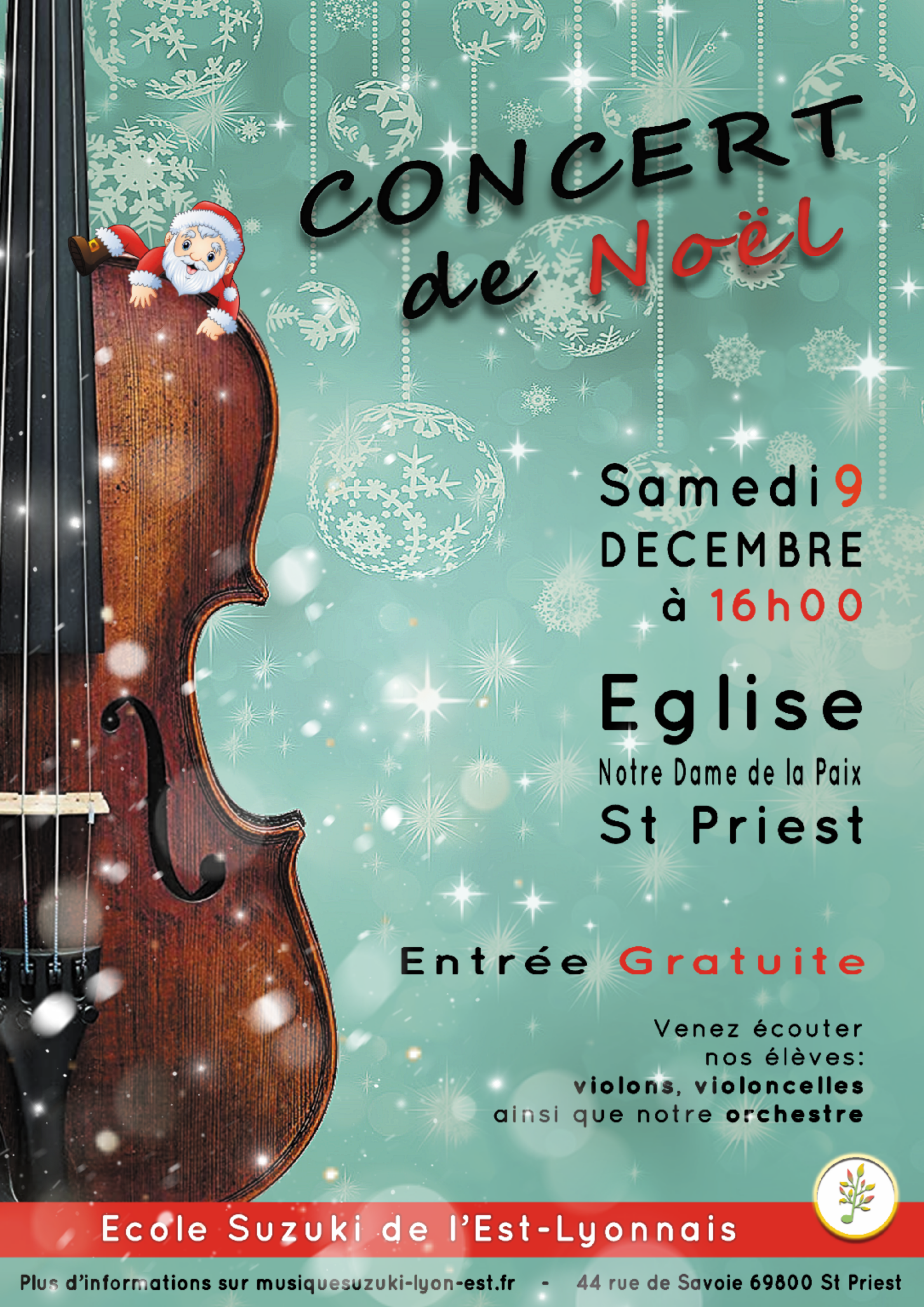 Affiche concert Noël 2023